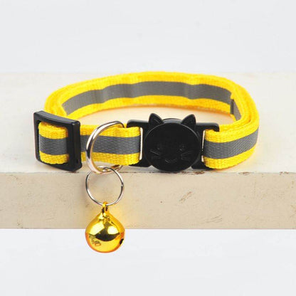 Purrfect Pet Kingdom Adjustable Reflective Collar for Pets Reflective Yellow Purrfect Pet Kingdom