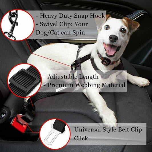 2 Pack Cat DOG PET Safety Seatbelt Car Vehicle Seat Belt