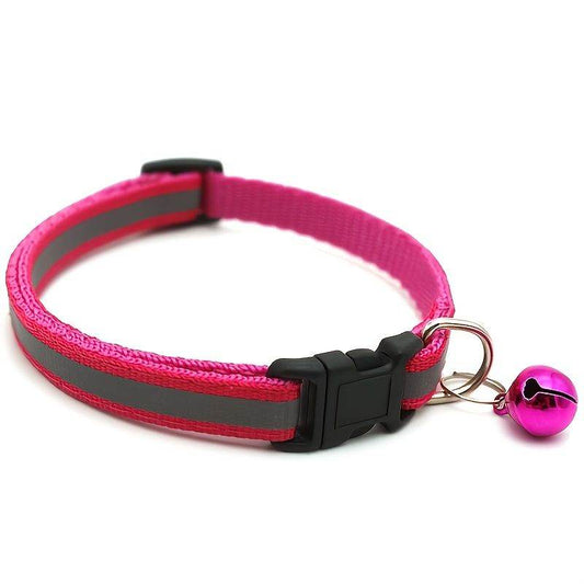 Nylon Reflective Dog Collar for Safety and Style with Bell 🐾🔔 Purrfect Pet Kingdom 