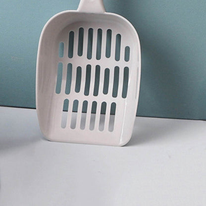 Purrfect Pet Kingdom durable cat litter cleaning tool white scoop with slotted design