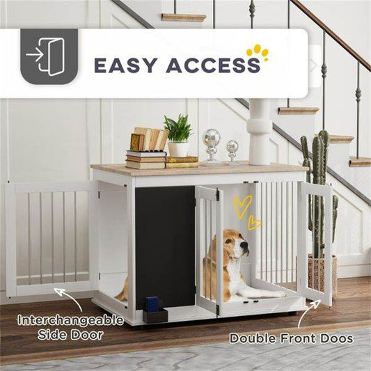 Purrfect Pet Kingdom Durable Dog and Cat Crate with Easy Access as picture Purrfect Pet Kingdom