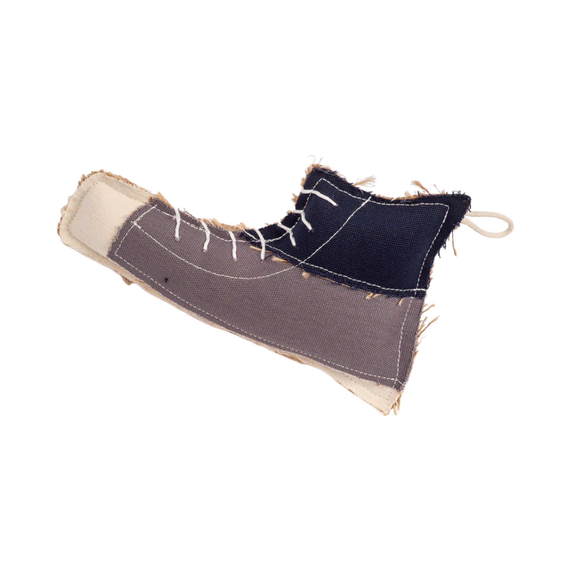 Durable dog chew toy sneaker shape designed for tough chewers and playful pups