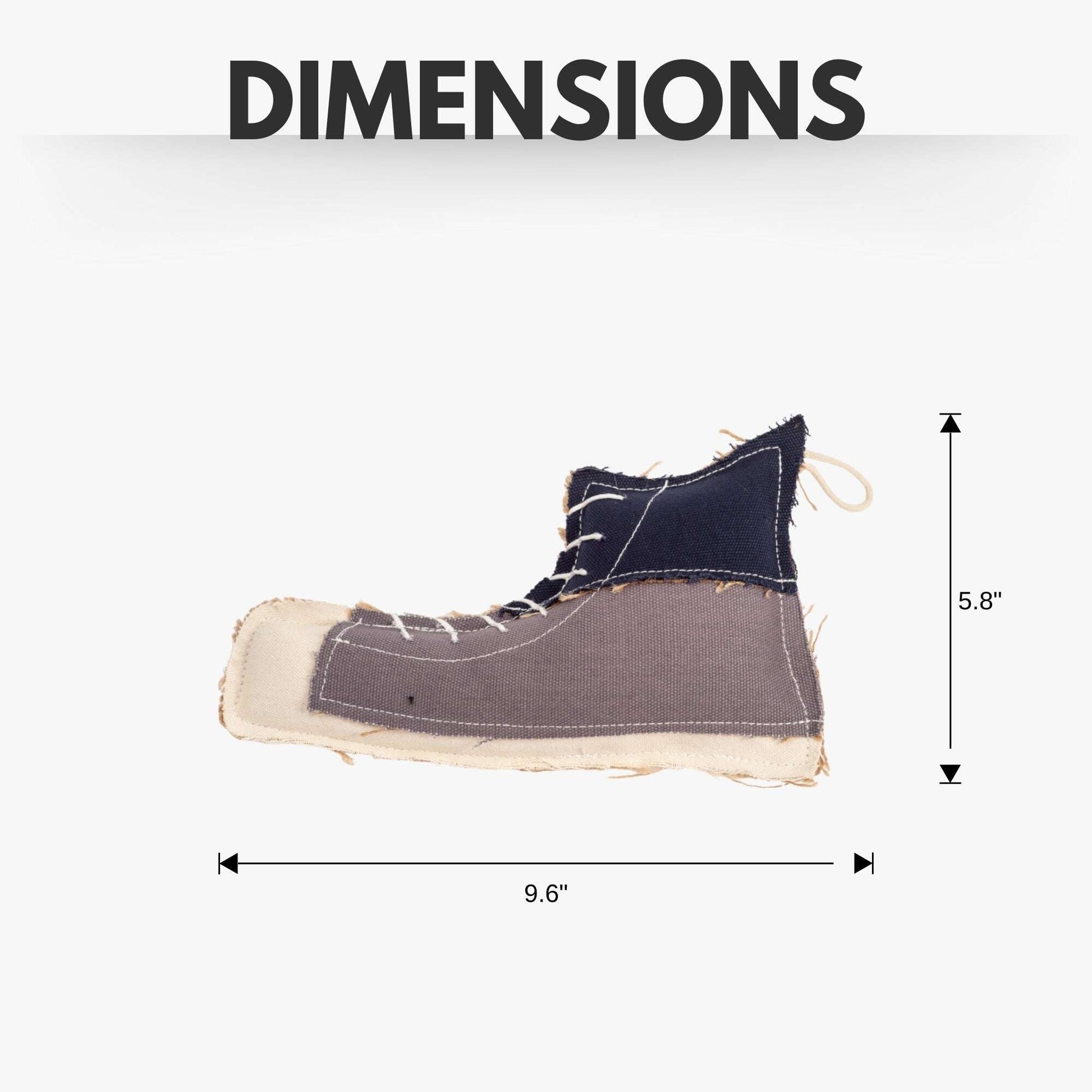 Durable dog chew toy sneaker shape designed for tough chewing and interactive play