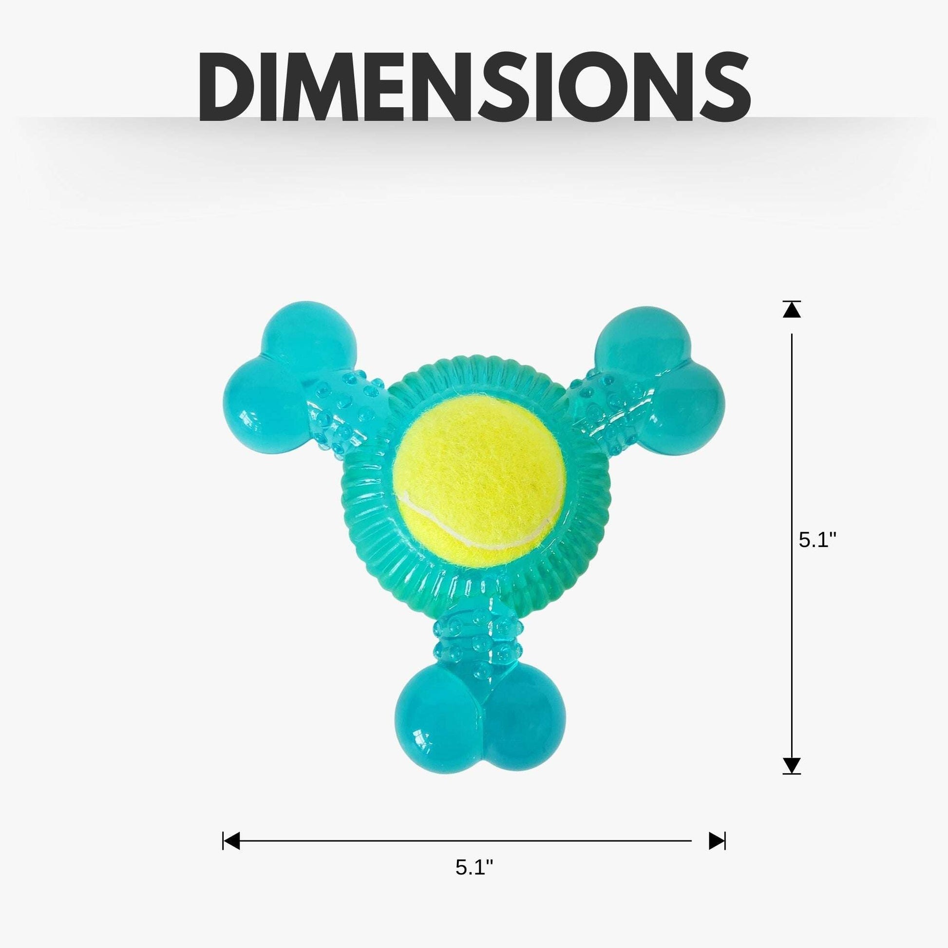 Durable dog toy for aggressive chewers in blue and yellow, perfect for intense playtime sessions