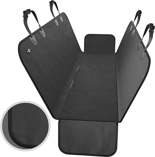 Durable pet seat cover for vehicles by Purrfect Pet Kingdom black hammock style with secure straps