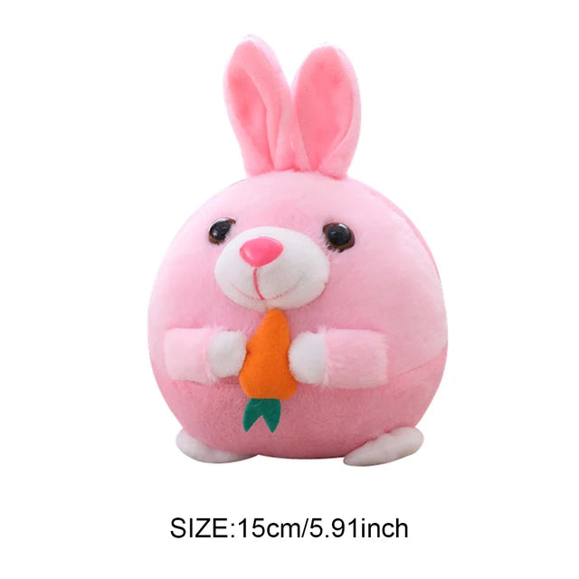 Interactive pink bunny plush toy for energetic dogs, durable plush toy for energetic dogs measuring 15cm