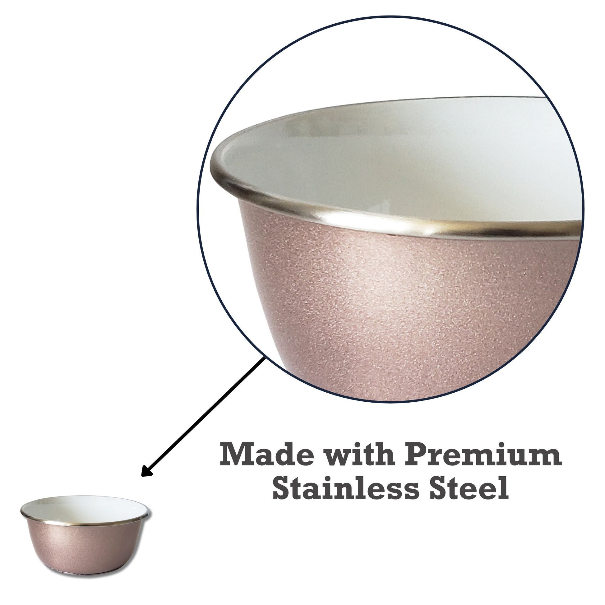 Durable rose gold dog dish crafted from premium stainless steel for stylish pet feeding