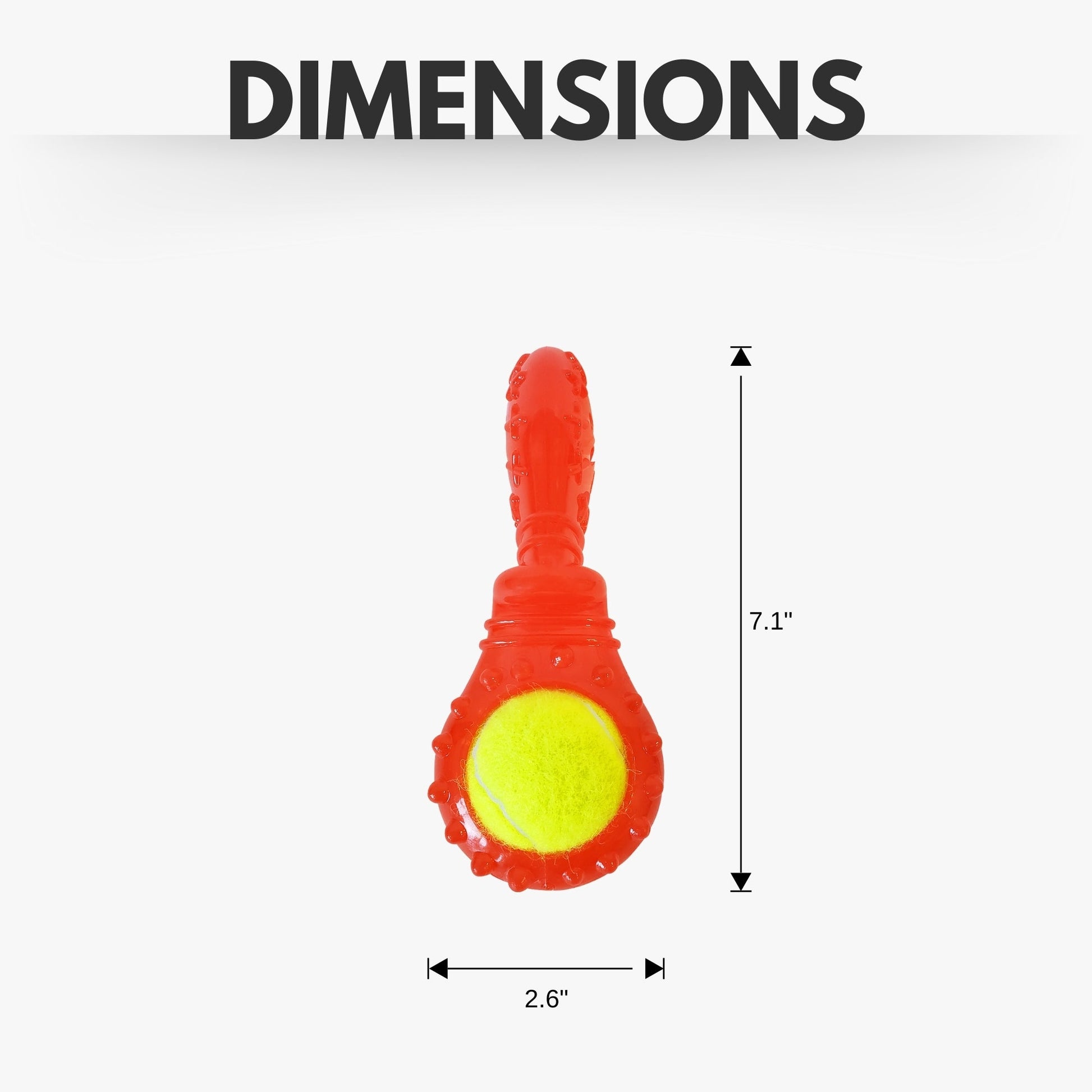 Purrfect Pet Kingdom durable tennis ball toys for dogs in vibrant red color with yellow ball design