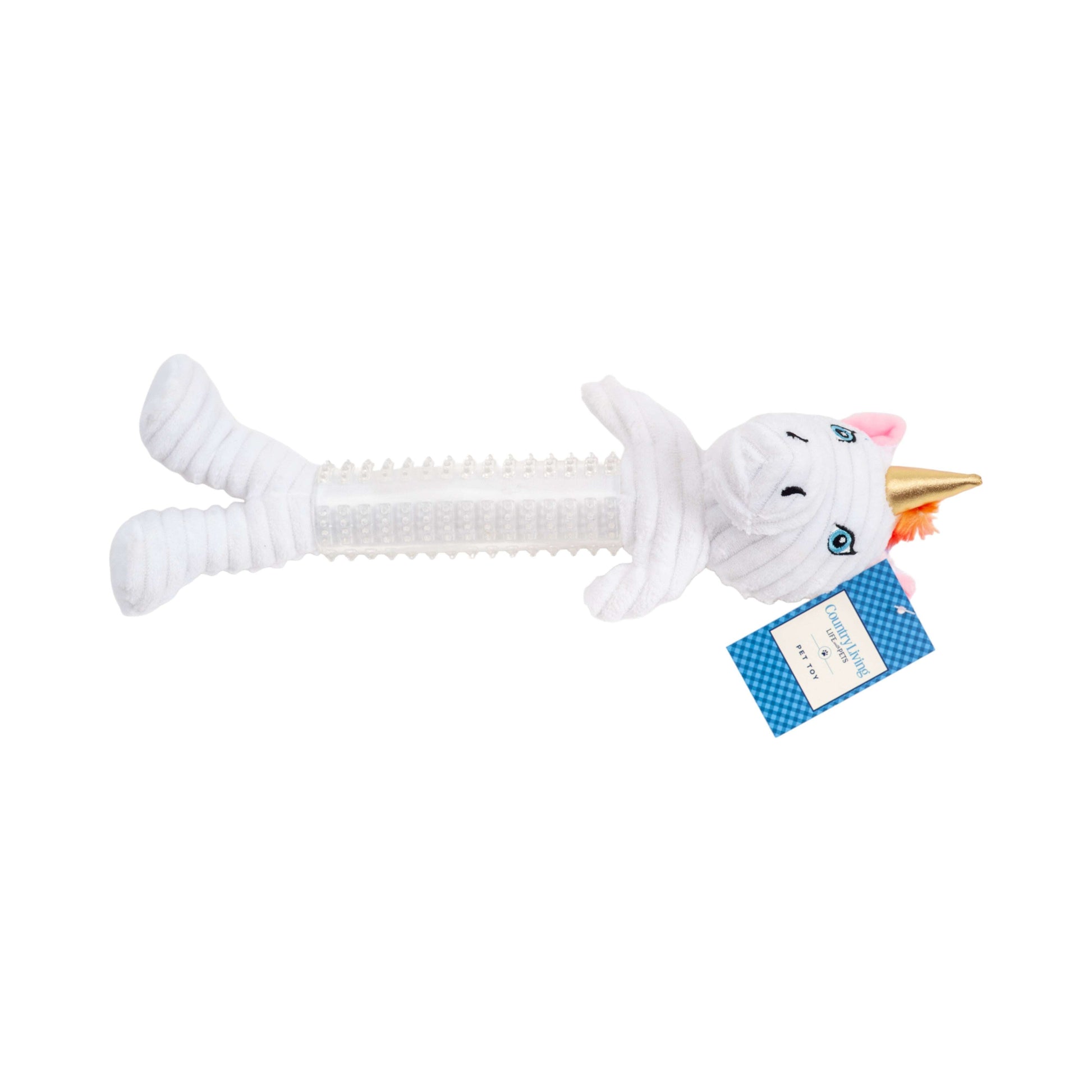 Durable unicorn plush for dogs with soft texture and chewable body for playful pups