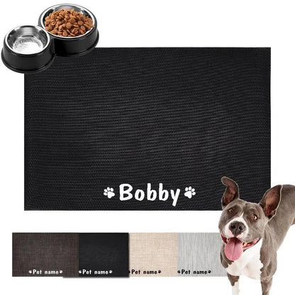 Purrfect Pet Kingdom Durable Waterproof Pet Feeding Mat Water Cushion Non- Slip P (Brown, M) - Premium Feeding Mats