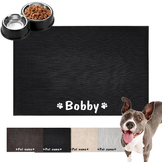 Purrfect Pet Kingdom Durable Waterproof Pet Feeding Mat Water Cushion Non- Slip P (Brown, M) - Premium Feeding Mats