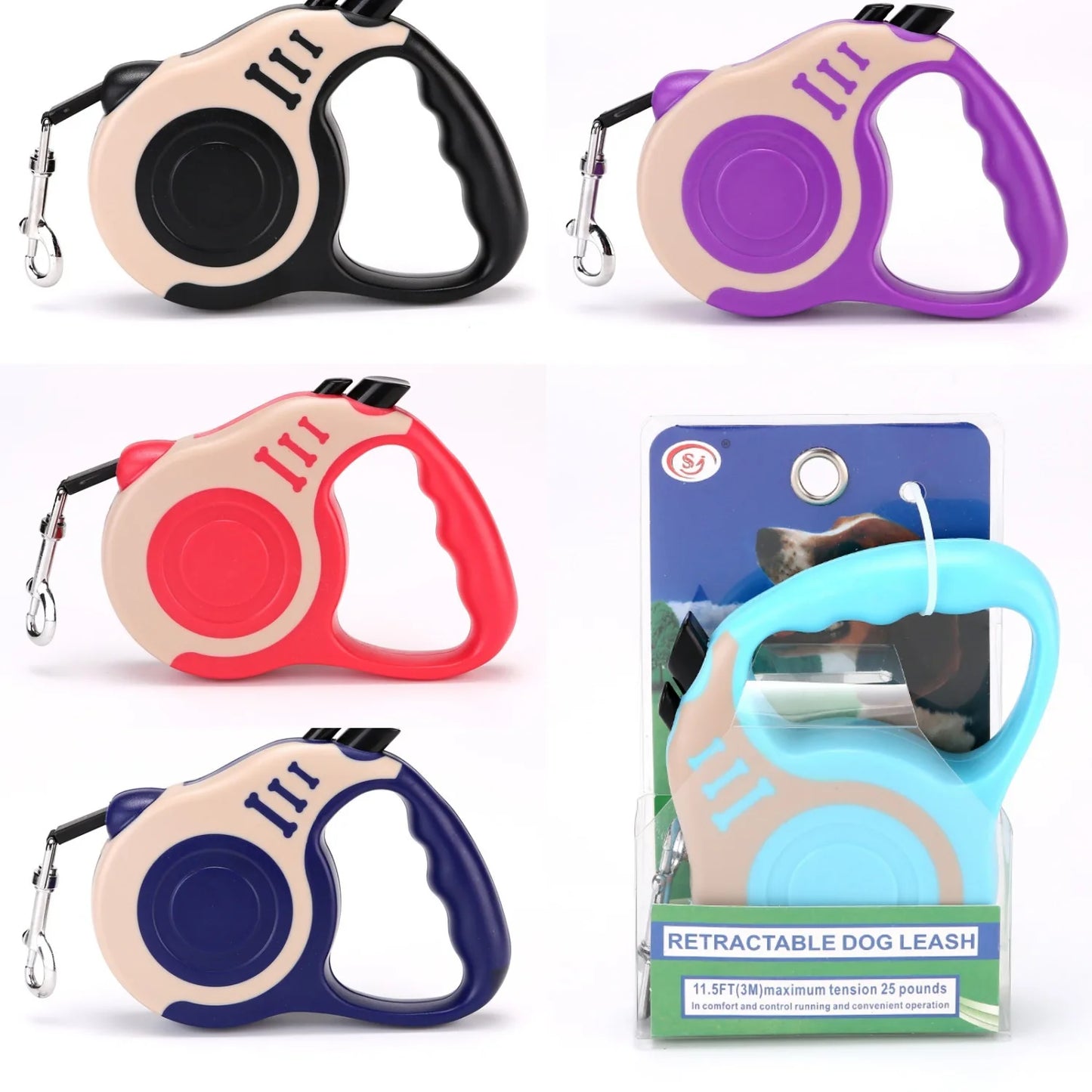 Dog Harness Leash Collar Small Puppy Accessories Pet Traction Rope Dog Automatic Retractable Traction Device Pet Walking Rope
