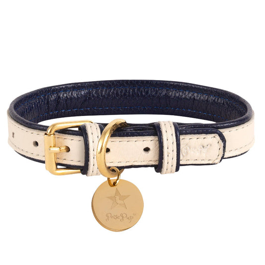 Poise Pup Hot Marine Cream Luxury Dog Collar