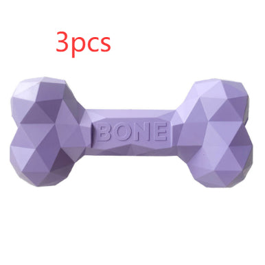 Pet Dog Teeth Grinding Bite Resistant Rubber Bone Toy