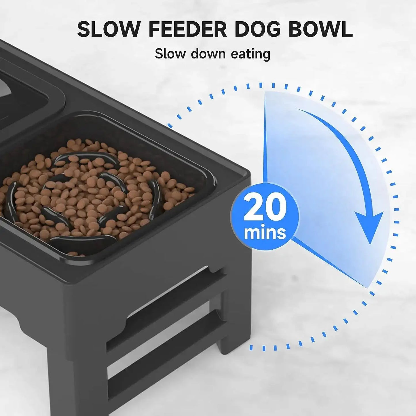 Adjustable Food & Water Bowl