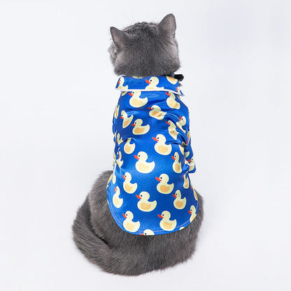 Silk Dog Pajamas Duck Print Soft Sleepwear 🦆