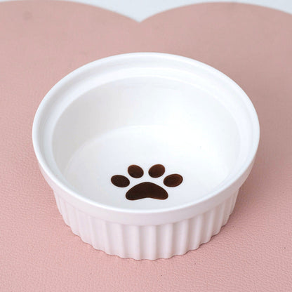 Cat Bowl Ceramic Double Bowl Water Bowl Tall Diagonal Pet