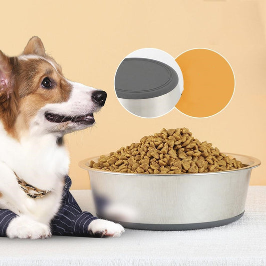 Stainless Steel Anti-tumble Pet Dog Bowl
