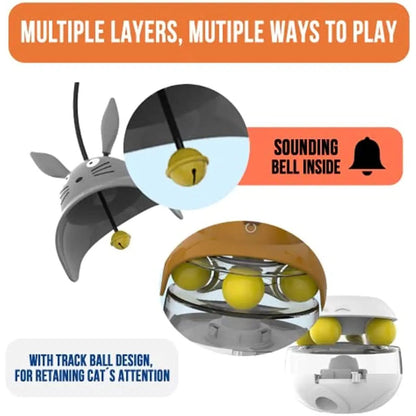 Interactive Cat Feeder Toy Treat Dispenser Exercise Toys