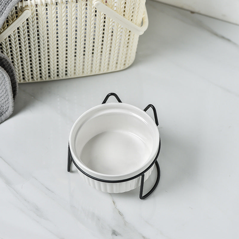 Premium Elevated Ceramic Cat Bowl for Optimal Spinal Health