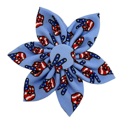 Patriots For Peace Pinwheel Pet Collar Attachment - 2 Sizes