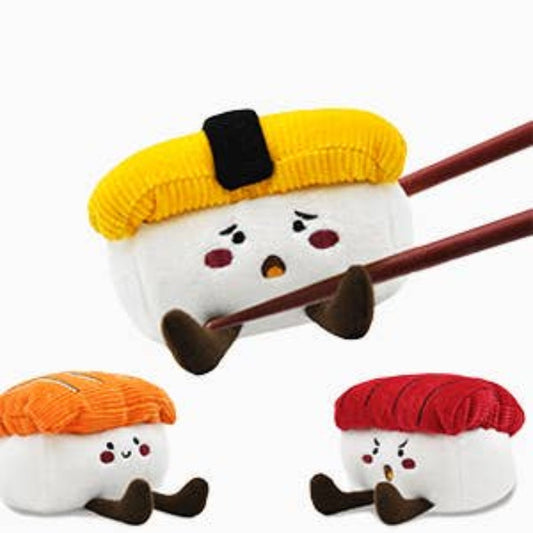 Fdie Japan Sushi Squeaky Plush Dog Toy Set - 3 Pc