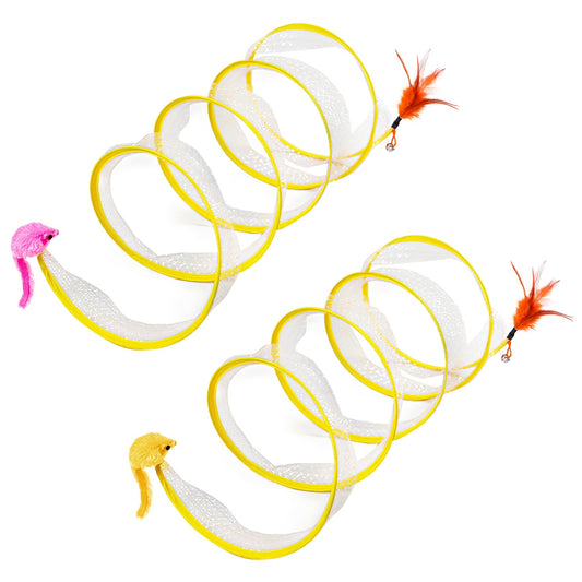 GBruno 2Pcs Foldable Cat Tunnel