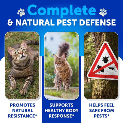 Natural Flea and Tick Prevention for Cats Premium Oral Chews