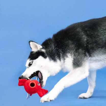 Reel Me In Red Fish Rubber & Plush Dog Toy