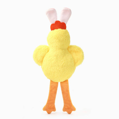 Hoppin' Easter Bunny Ears Chick Plush Dog Toy