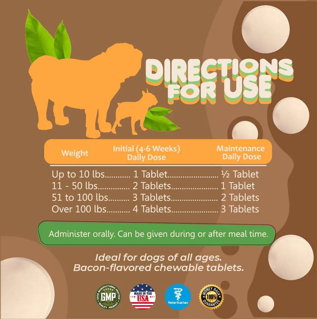 Dog Hip and Joint Supplement with Glucosamine Turmeric for