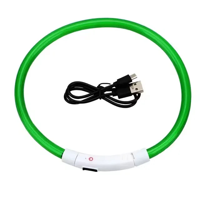 Night walk dog USB charging Light dog collar Led night light battery dog loss prevention puppy cat collar