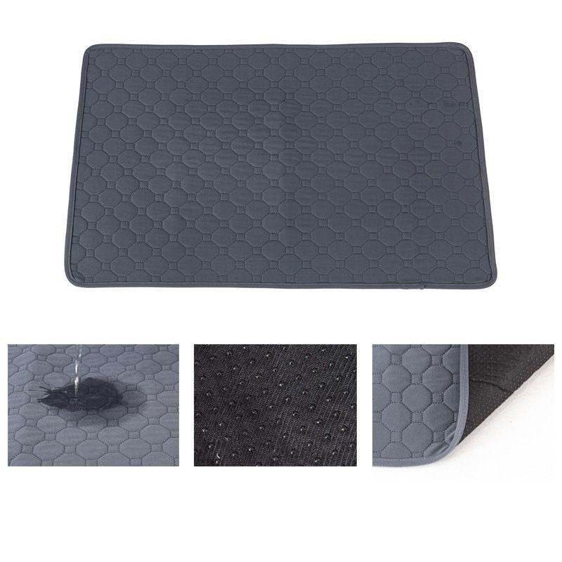 Purrfect Pet Kingdom easy clean dog training mat gray with waterproof surface and non-slip backing
