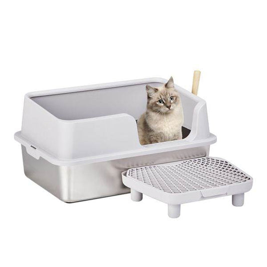 Purrfect Pet Kingdom Easy Clean Metal Litter Box as picture Purrfect Pet Kingdom