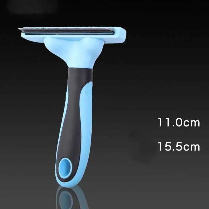 Purrfect Pet Kingdom Easy Clean Pet Hair Brush Groomer L Blue Purrfect Pet Kingdom