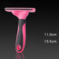 Purrfect Pet Kingdom easy clean pet hair brush with ergonomic pink and black handle