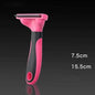 Purrfect Pet Kingdom easy clean pet hair brush with ergonomic pink and black handle for brushing and detangling