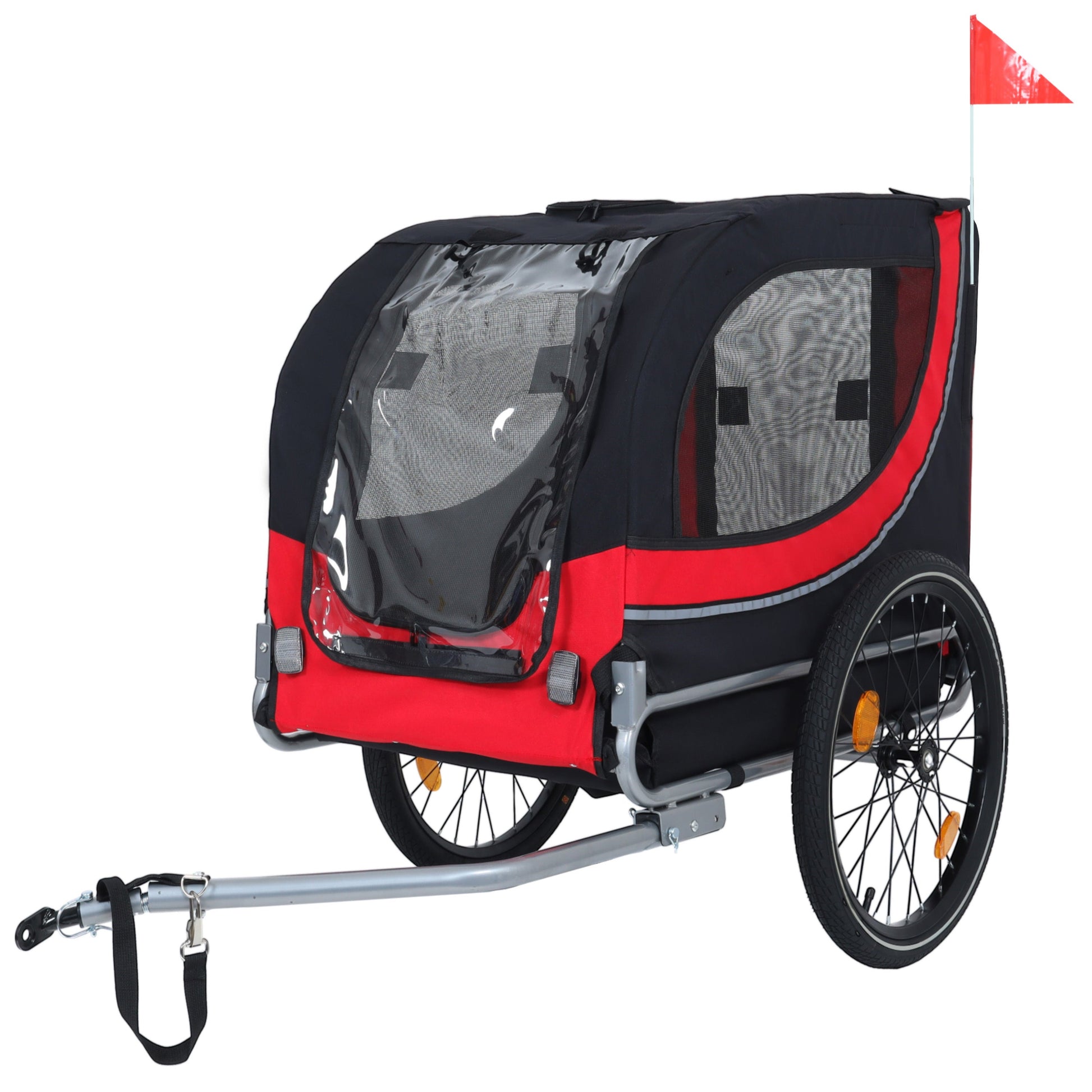 Purrfect Pet Kingdom Large Folding Bike Trailer for Dogs ? 66LB Capacity All-Terr (Default) - Premium Dog Carriers & Strollers