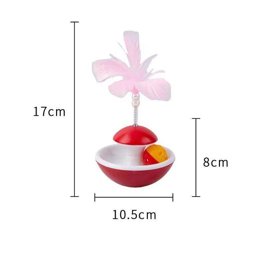 Purrfect Pet Kingdom Cat Toys for Active Play with Feather & Ball red Purrfect Pet Kingdom