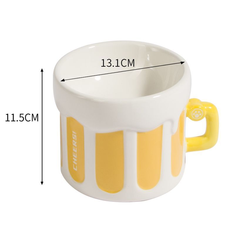 Cat Bowl Food Basin Ceramic Dog Bowl High Foot Oblique Mouth