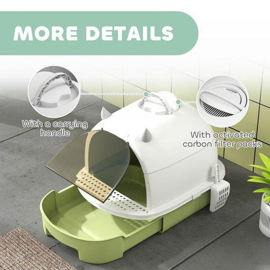 Purrfect Pet Kingdom Cat Litter Box with Carbon Filter as picture Purrfect Pet Kingdom
