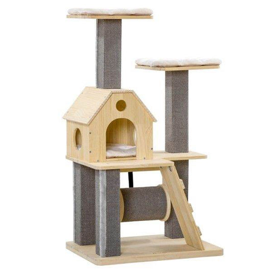 Purrfect Pet Kingdom Cat Scratching Post with Perch & House Purrfect Pet Kingdom