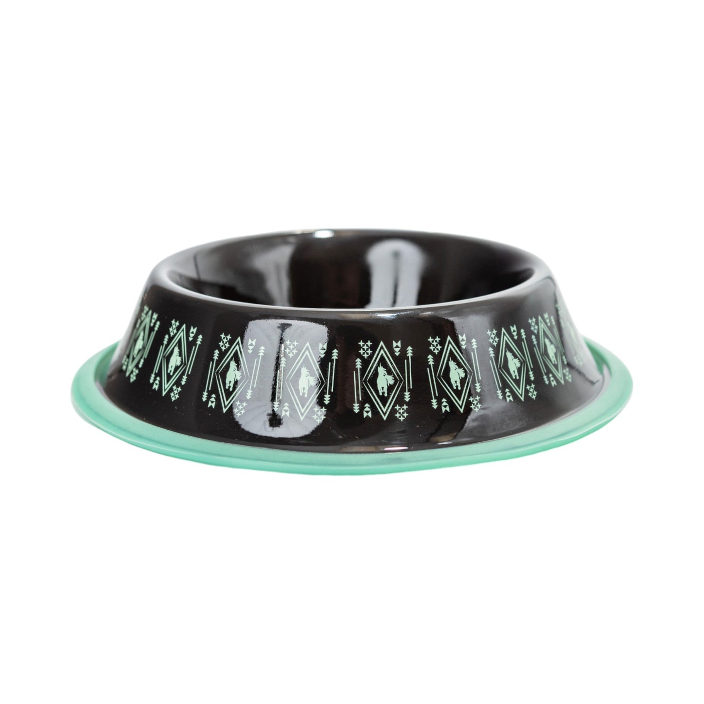 Non-Skid Boho Stainless Steel Dog Bowl – with Whimsical