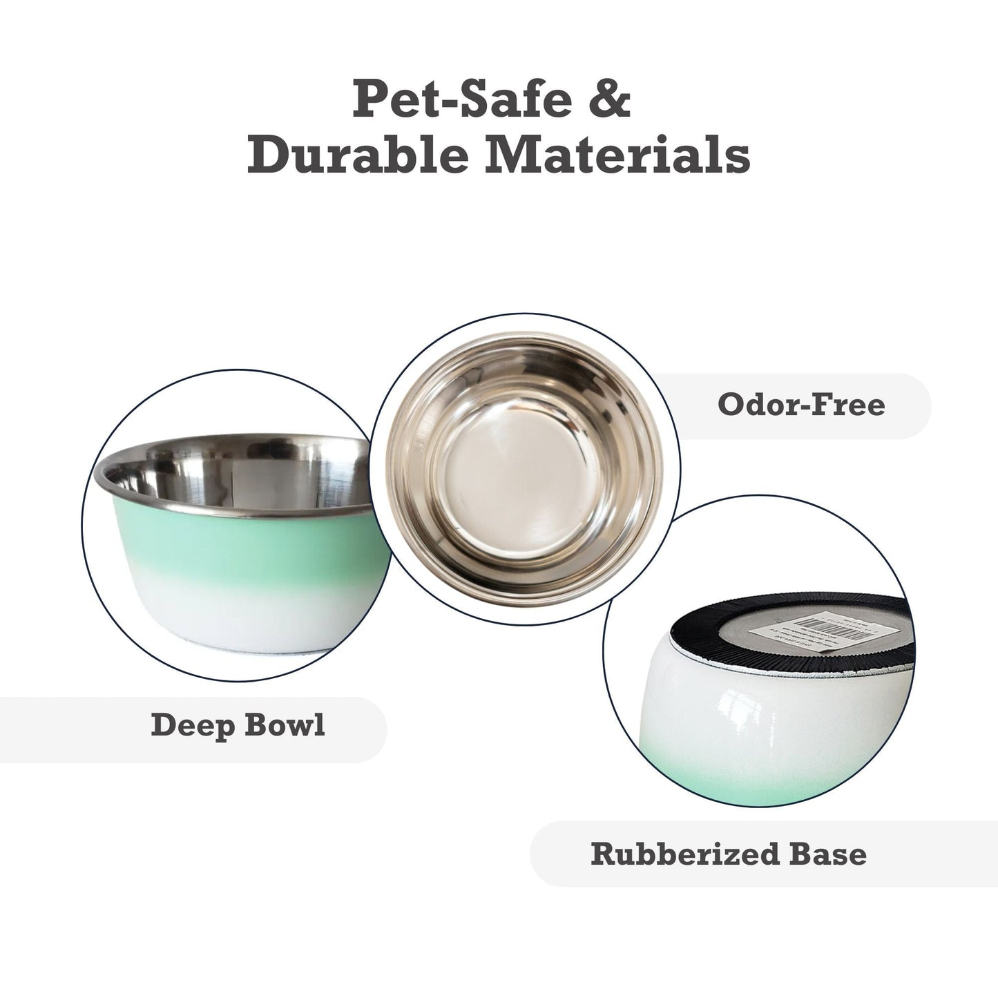 Deep Dog Bowl – Stainless Steel Bowl, Ideal for Small,