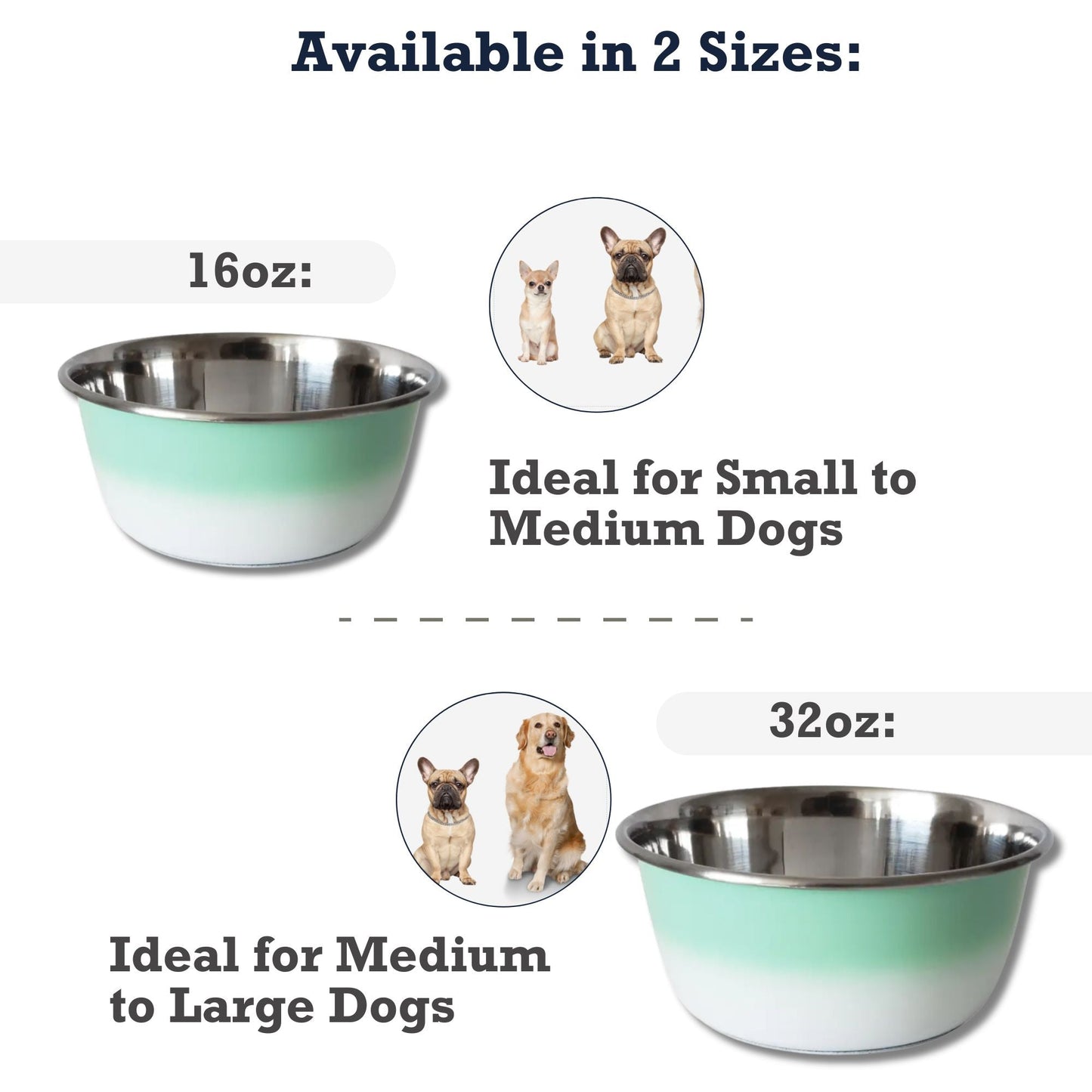 Deep Dog Bowl – Stainless Steel Bowl, Ideal for Small,