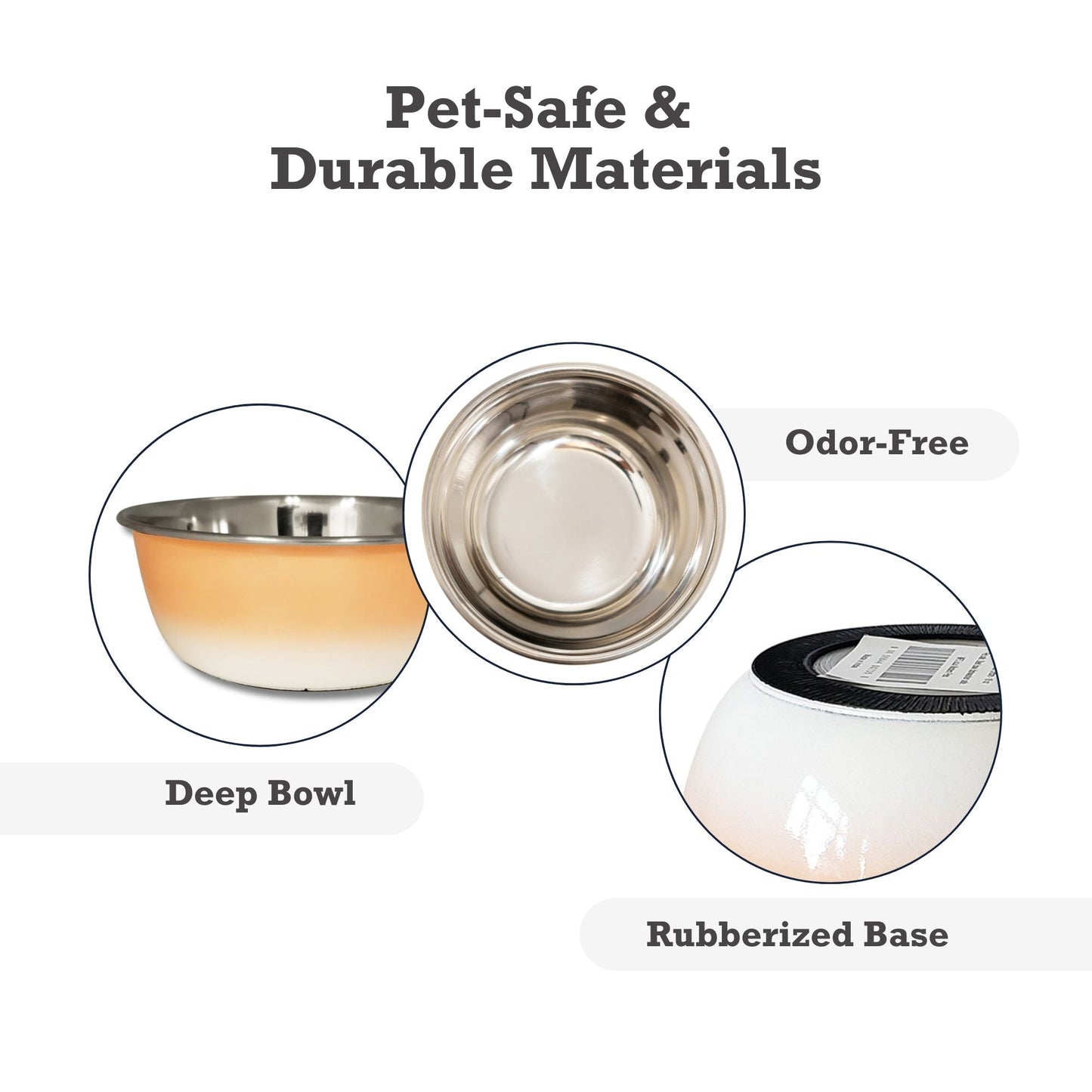 Deep Dog Bowl – Stainless Steel Bowl, Ideal for Small,