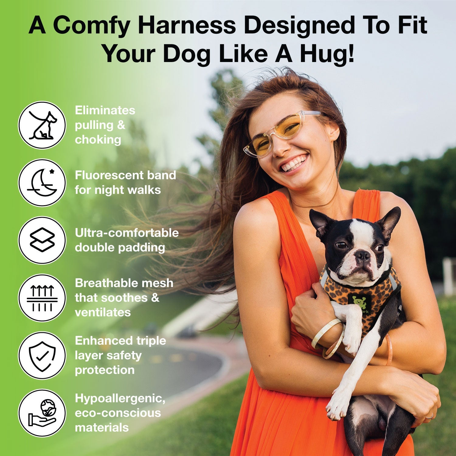 Dog Harness EcoBark Step In Harness XXXS to Small Breeds- - gallery product image for dog harness