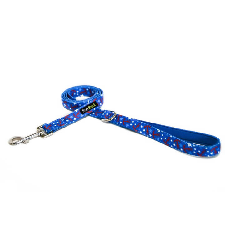 Dog Leash EcoBark Nautical Leash-Padded Comfort Grip Leash - gallery product image for dog leash
