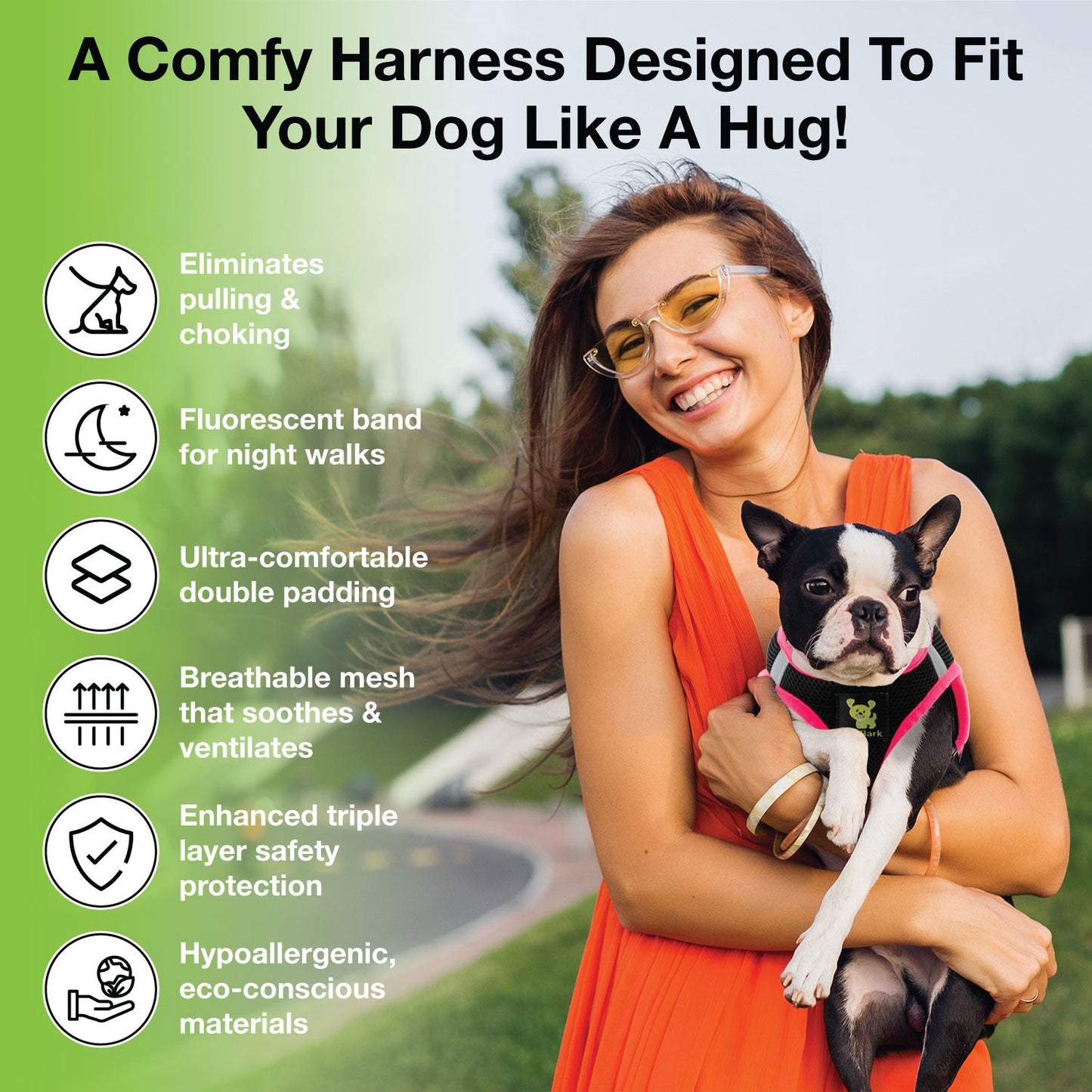 Dog Harness EcoBark Step In Harness XXXS to Small Breeds- - gallery product image for dog harness