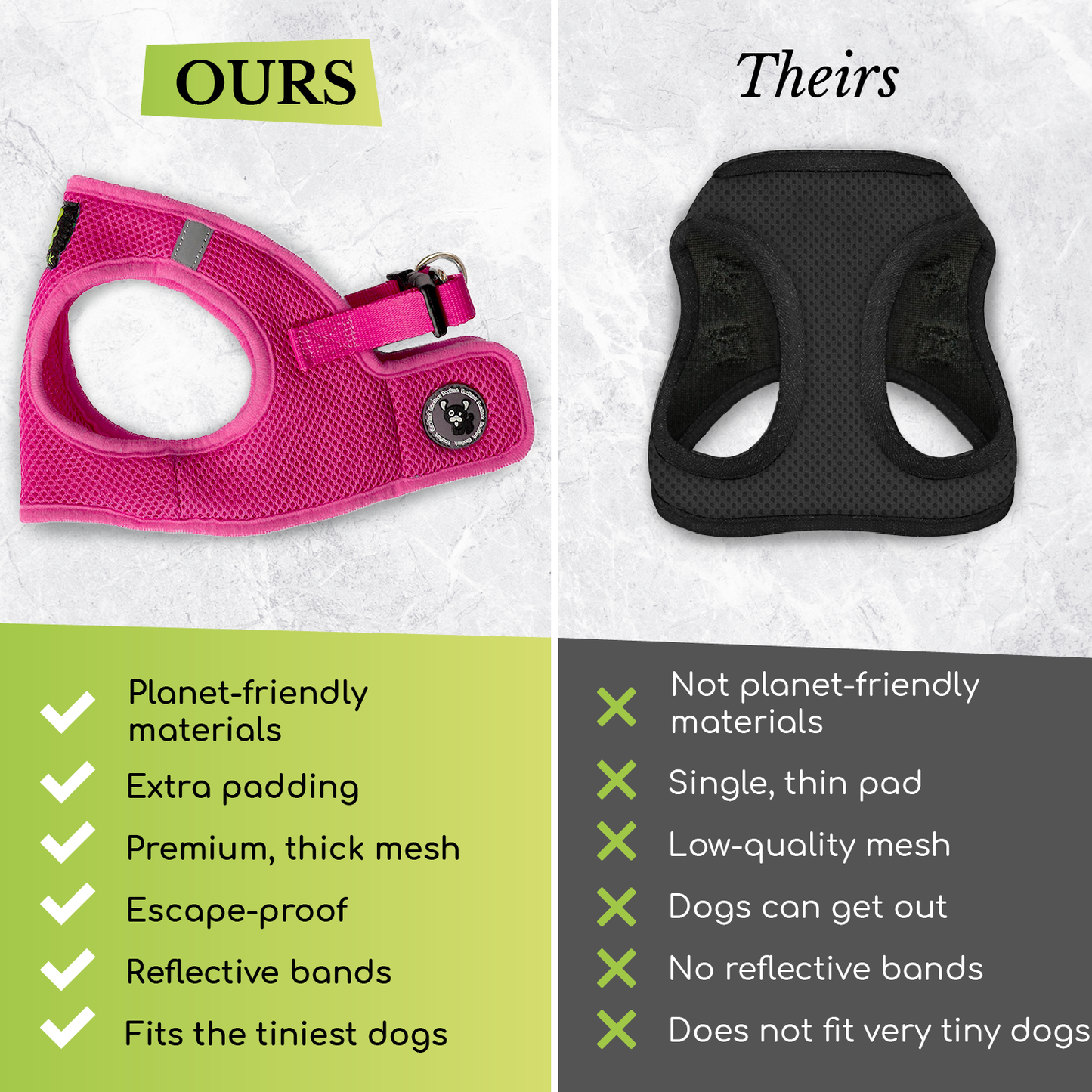 Dog Harness EcoBark Step In Harness XXXS to Small Breeds- - gallery product image for dog harness